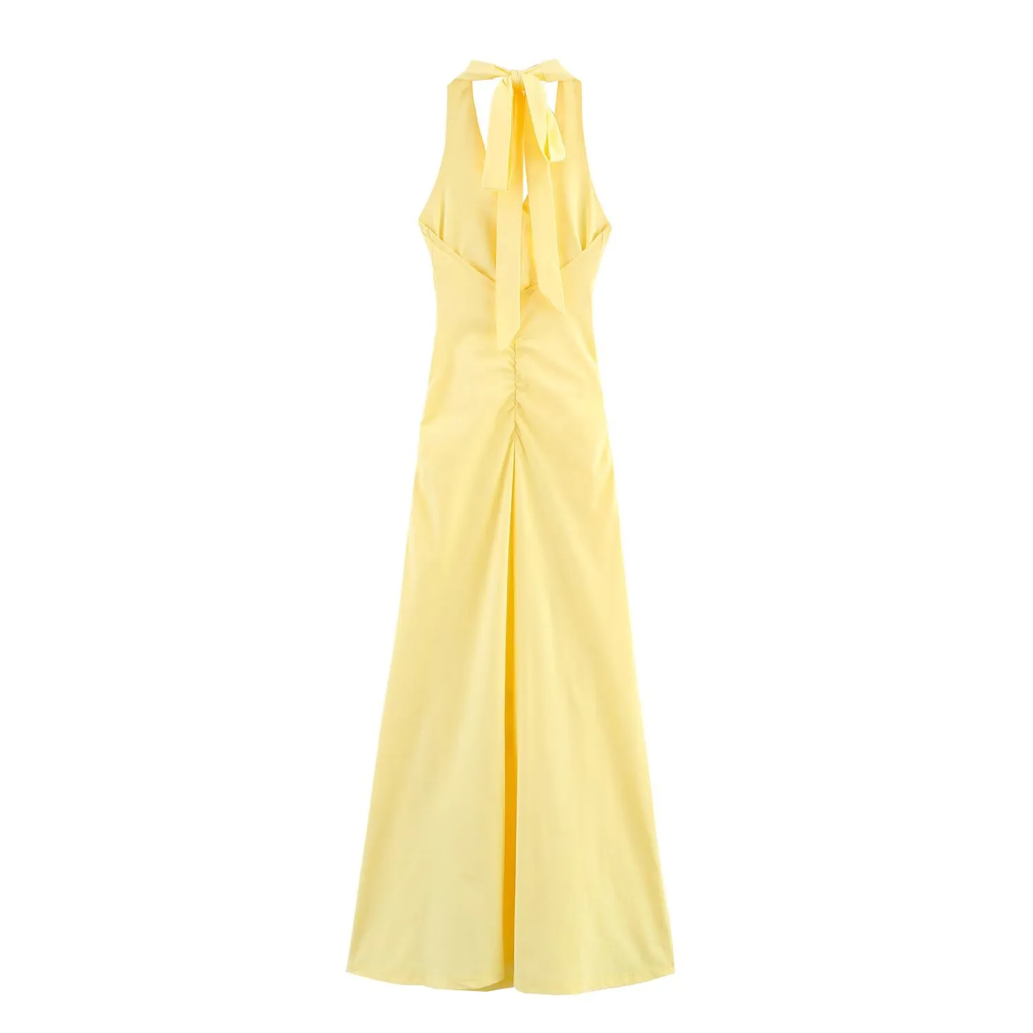 Women's Sheath Dress Elegant Halter Neck Sleeveless Solid Color Midi Dress Holiday Banquet display picture 3