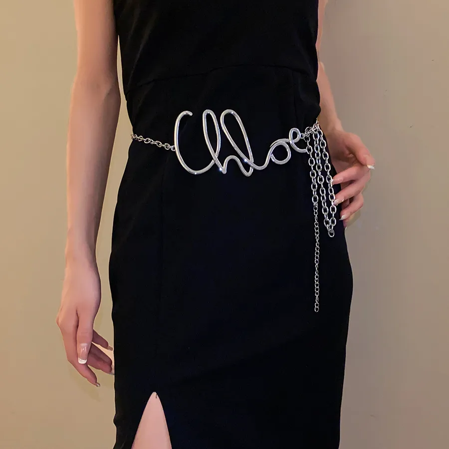Vacation Streetwear Letter Alloy Women's Waist Chain display picture 8