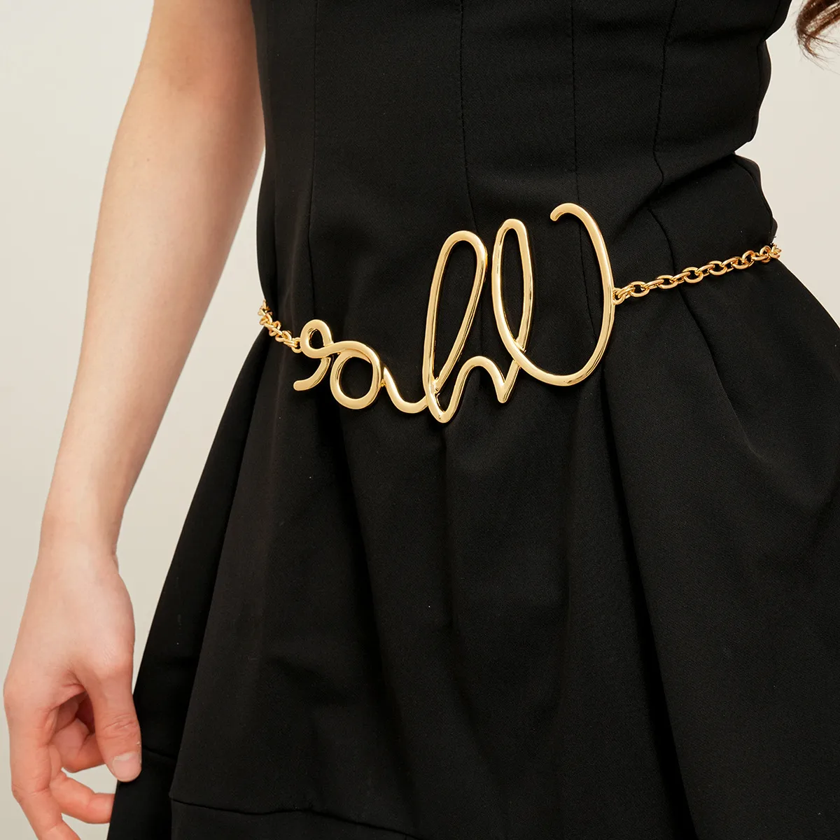 Vacation Streetwear Letter Alloy Women's Waist Chain display picture 2