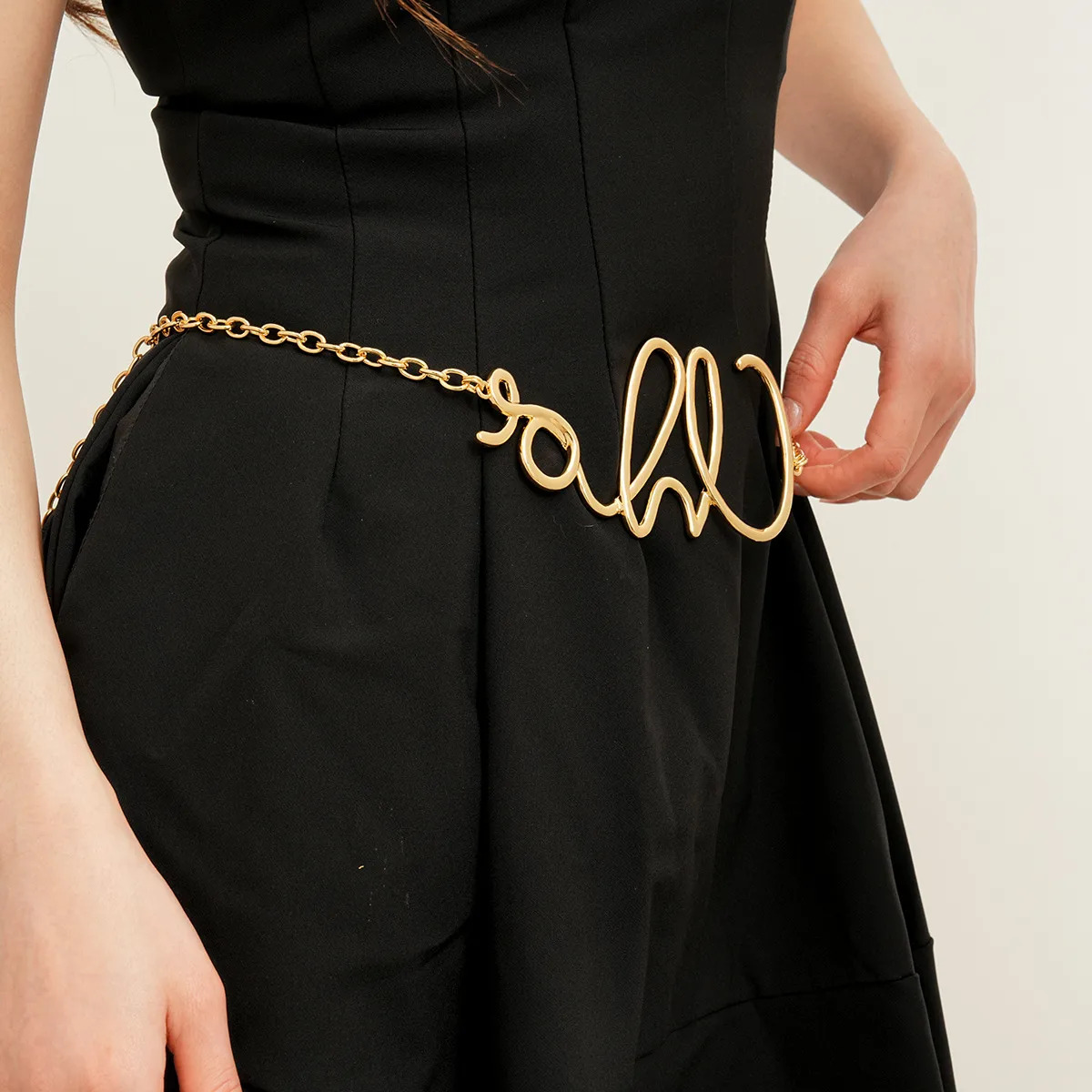 Vacation Streetwear Letter Alloy Women's Waist Chain display picture 4