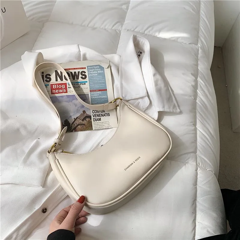 White Underarm Bag Women's Summer  New Fashionable Dumpling Bag Crossbody Bag All-match Ins Super Hot Shoulder Bag display picture 1