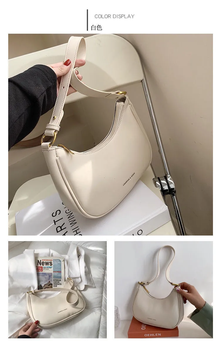 White Underarm Bag Women's Summer  New Fashionable Dumpling Bag Crossbody Bag All-match Ins Super Hot Shoulder Bag display picture 3