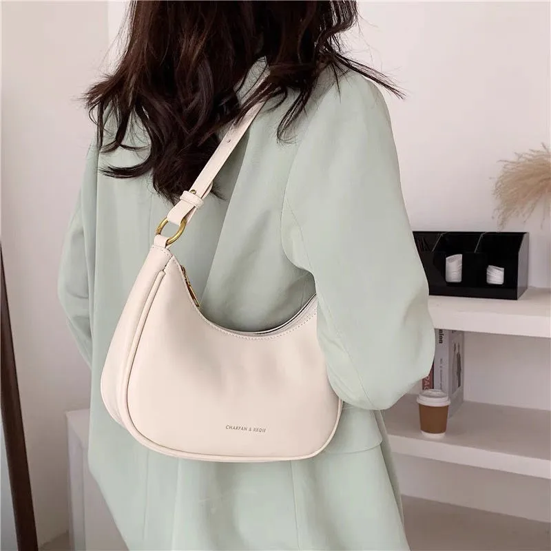 White Underarm Bag Women's Summer  New Fashionable Dumpling Bag Crossbody Bag All-match Ins Super Hot Shoulder Bag display picture 4