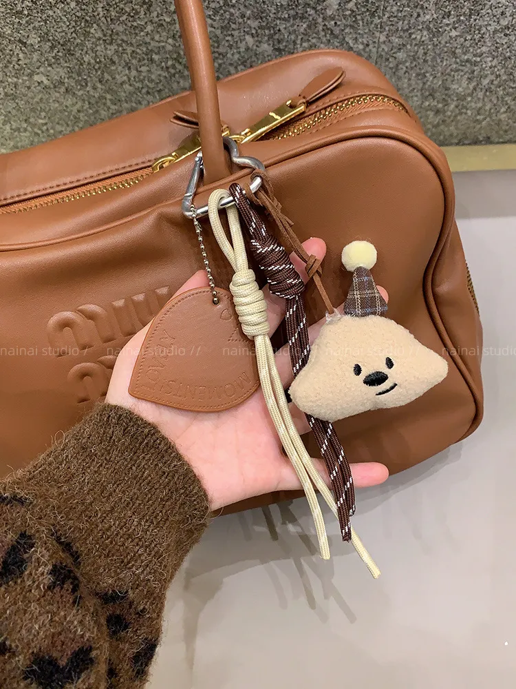 Cute Ins Pendant Plush Miu Woven Rope New Style Climbing Rope Bag Hanging Keychain High Color Value display picture 4