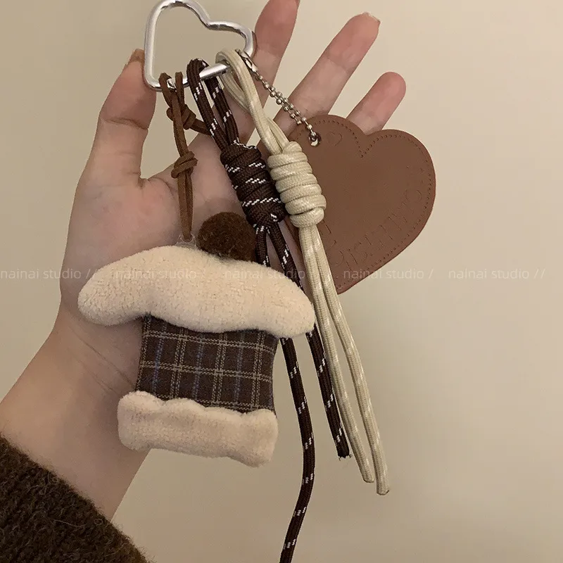 Cute Ins Pendant Plush Miu Woven Rope New Style Climbing Rope Bag Hanging Keychain High Color Value display picture 9