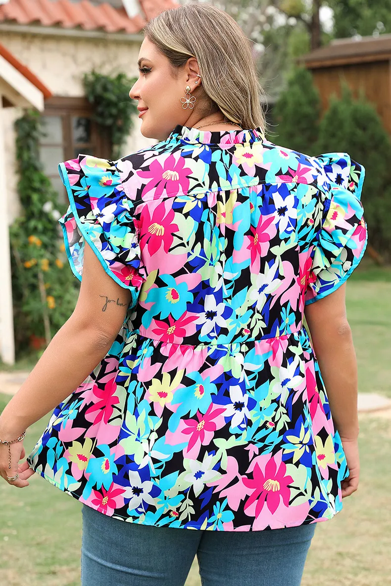 Women's Vest Sleeveless Blouses Casual Pastoral Color Block Plant display picture 4