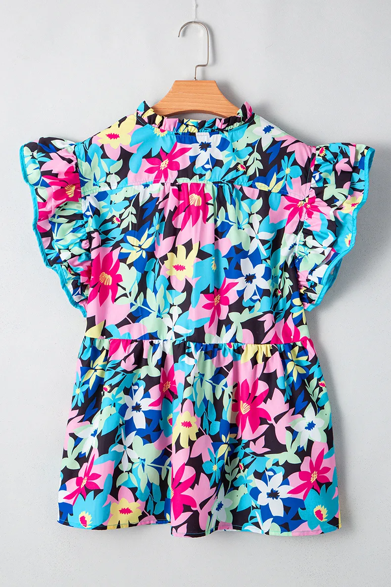 Women's Vest Sleeveless Blouses Casual Pastoral Color Block Plant display picture 6