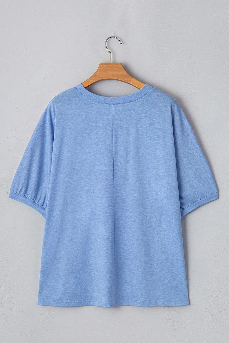 T-shirt Half Sleeve Plus Size Tops Casual Streetwear Color Block Leopard display picture 7