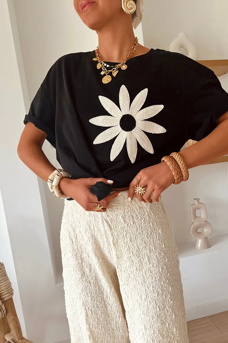 Women's T-shirt Short Sleeve T-Shirts Casual Classic Style Solid Color display picture 1
