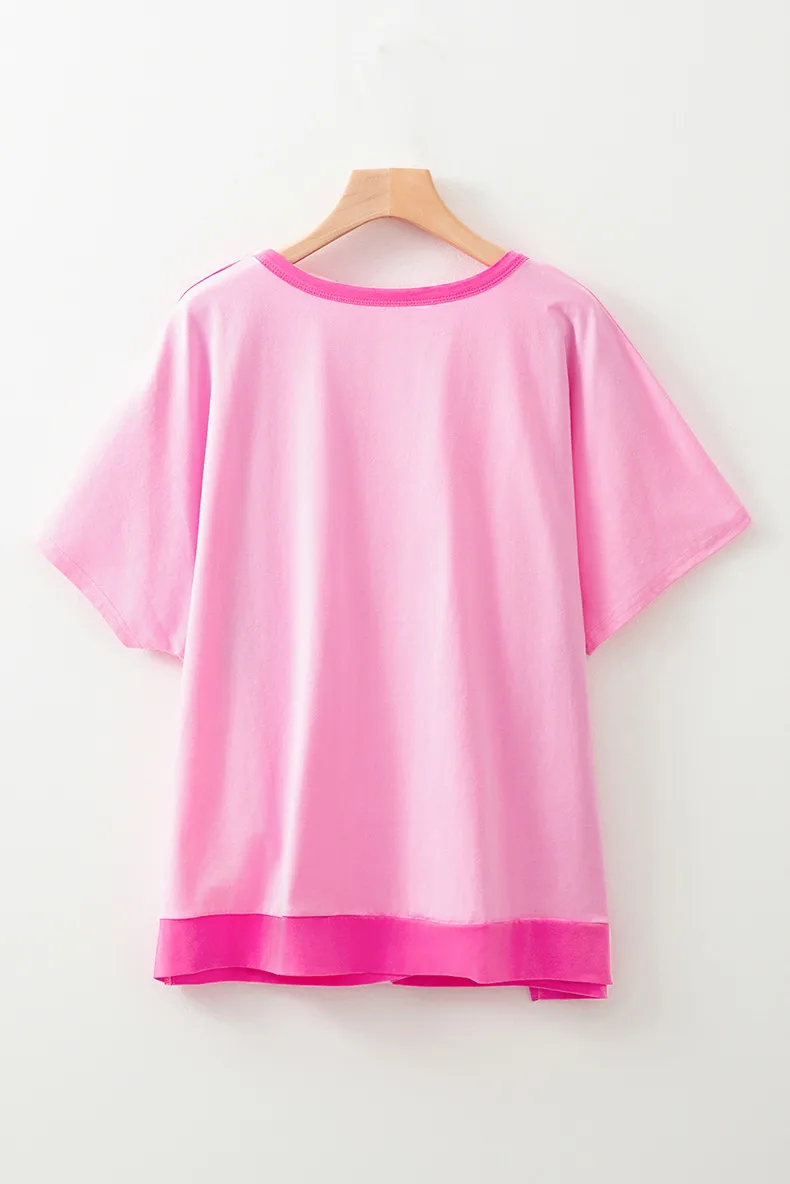 Women's T-shirt Short Sleeve T-Shirts Simple Style Classic Style Color Block display picture 4