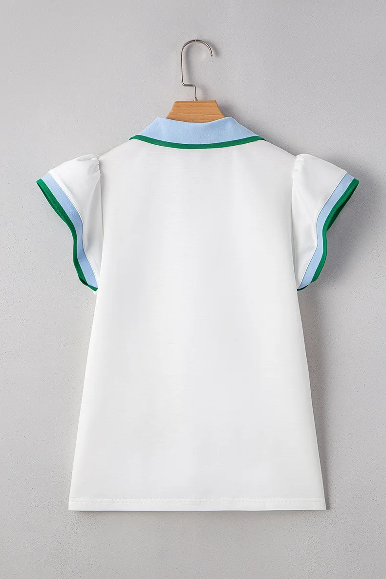 Women's T-shirt Short Sleeve T-Shirts Simple Style Classic Style Color Block display picture 8
