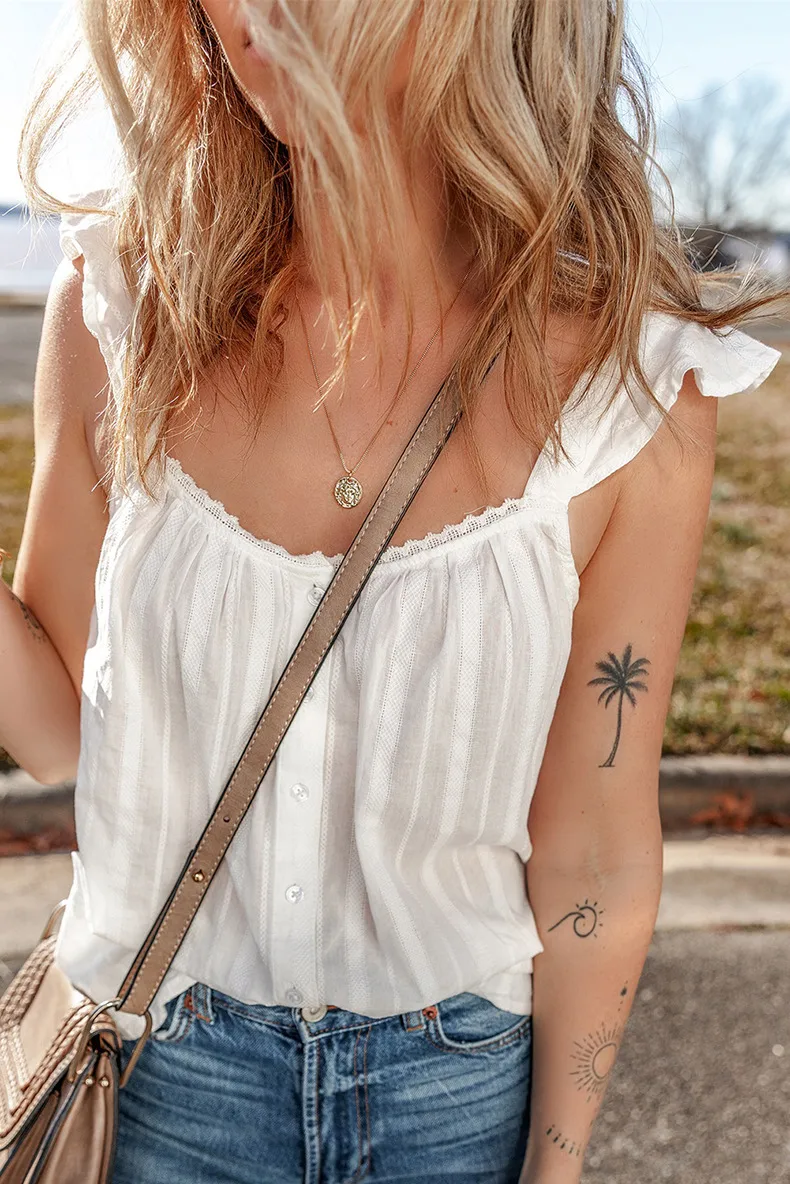 Women's Vest Tank Tops Casual Vacation Solid Color display picture 3