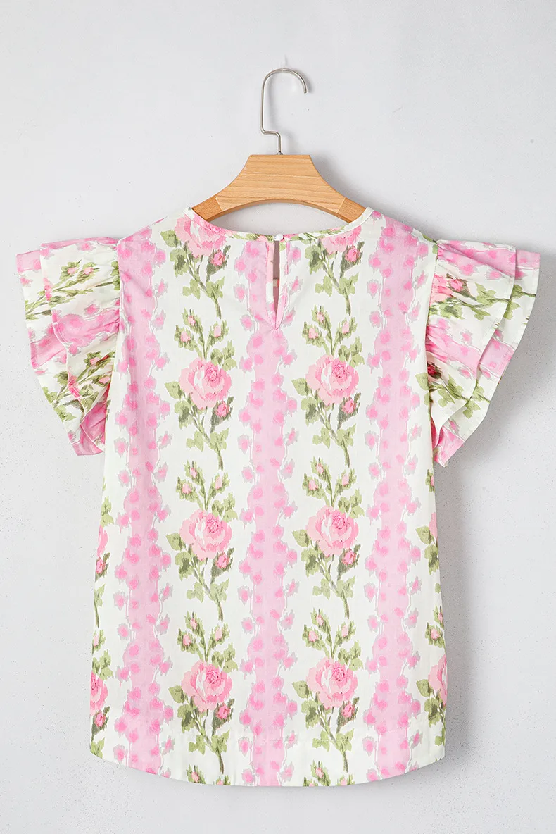 Women's T-shirt Short Sleeve T-Shirts Casual Flower display picture 7