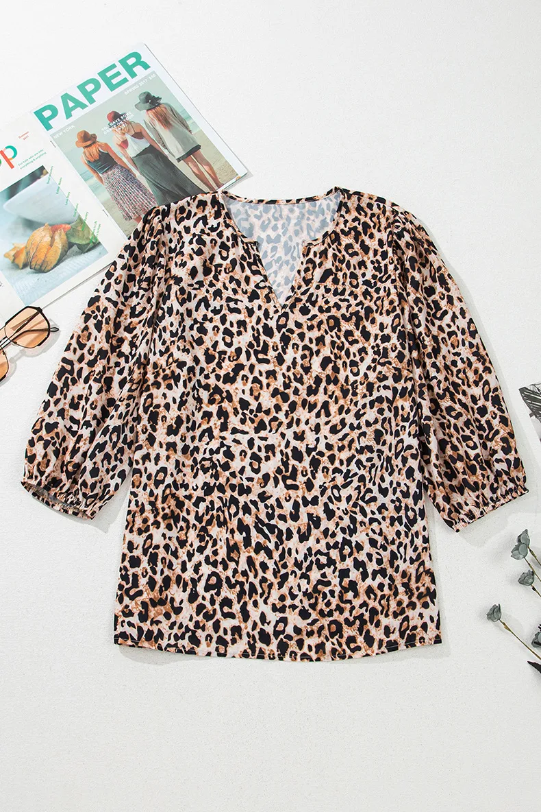 Women's T-shirt Half Sleeve T-Shirts Casual Leopard display picture 4