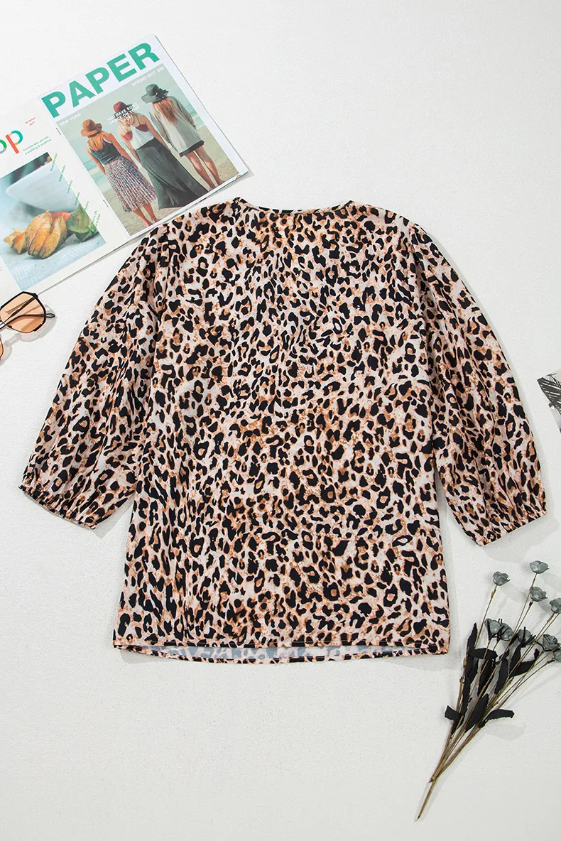 Women's T-shirt Half Sleeve T-Shirts Casual Leopard display picture 5