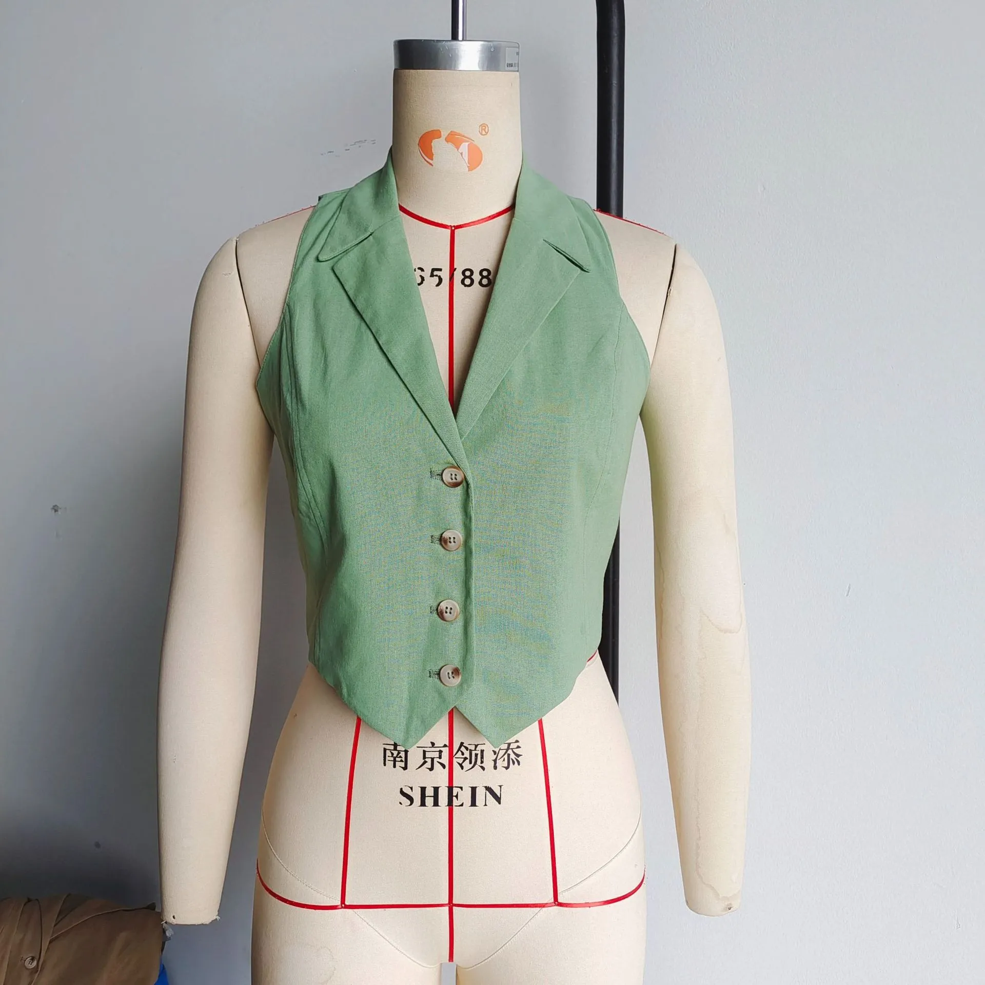 Women's Vest Sleeveless Blazers Vintage Style Streetwear Solid Color display picture 25