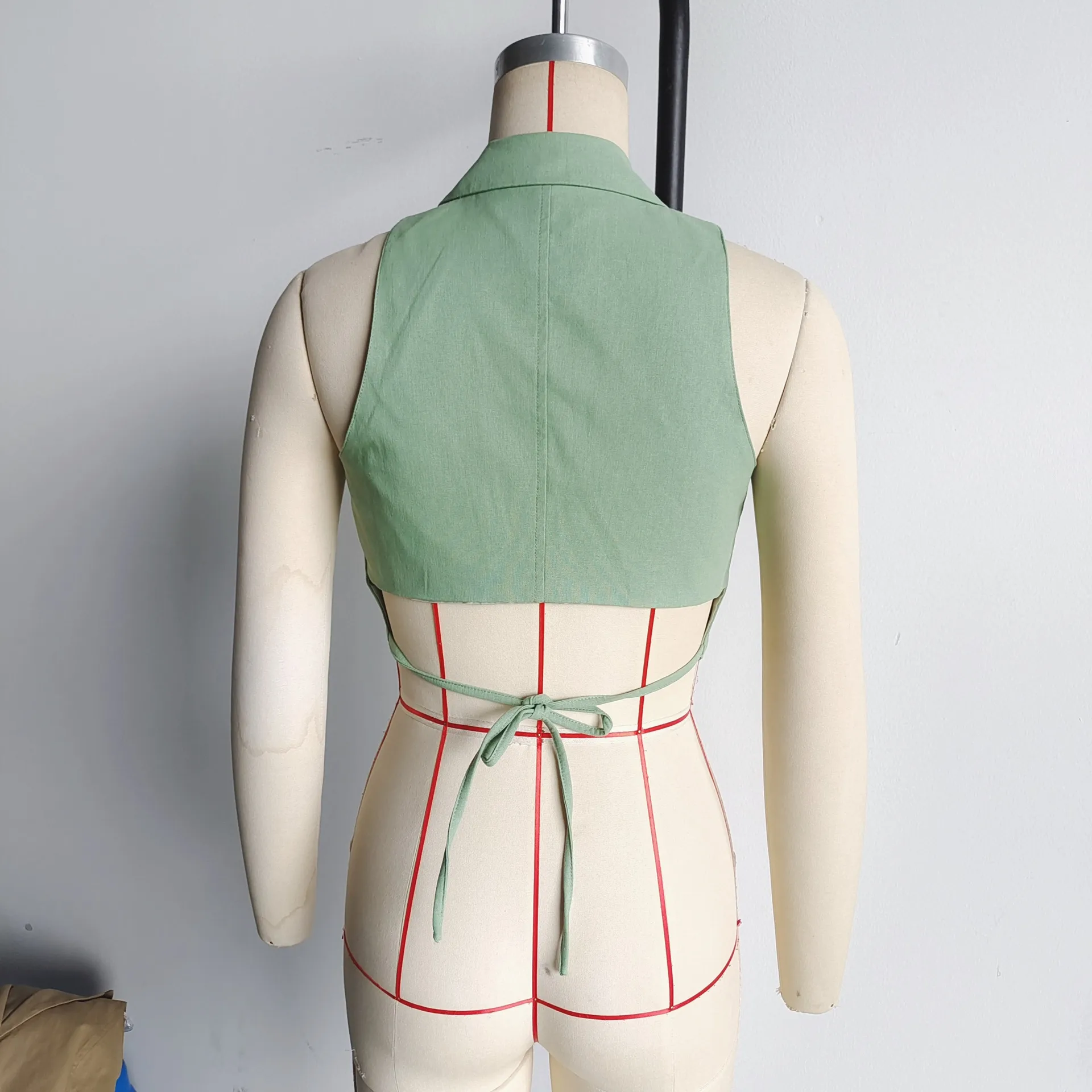 Women's Vest Sleeveless Blazers Vintage Style Streetwear Solid Color display picture 26