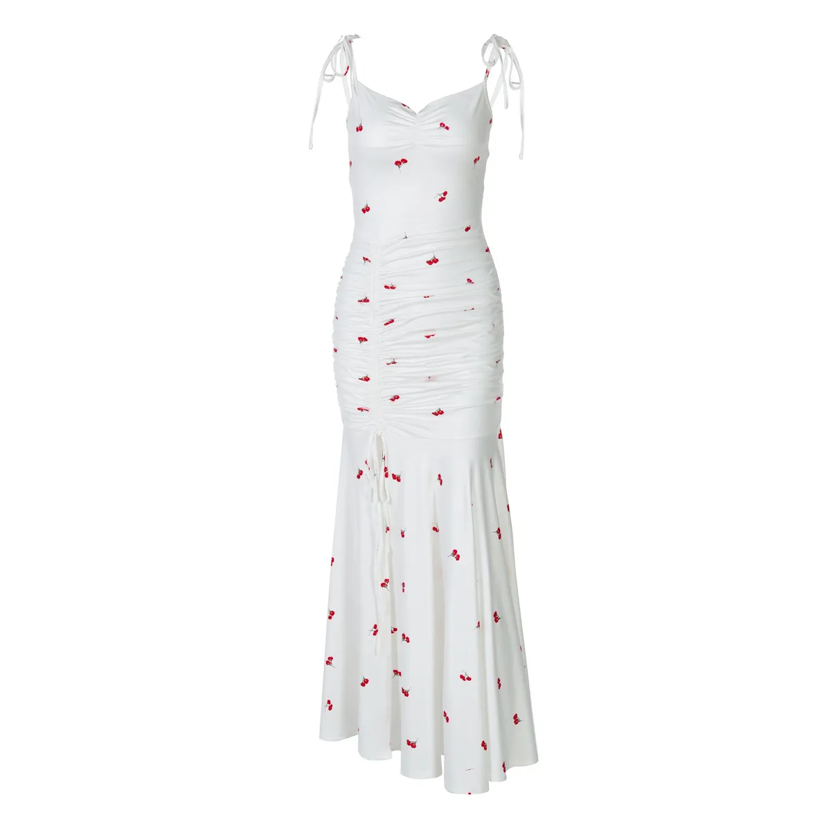 Women's Strap Dress Elegant Strap Slit Pleated Sleeveless Flower Leopard Maxi Long Dress Holiday Daily display picture 21
