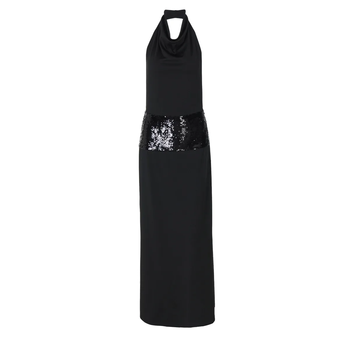 Women's Sheath Dress Elegant Sexy Halter Neck Backless Sleeveless Solid Color Maxi Long Dress Holiday Banquet Daily display picture 19