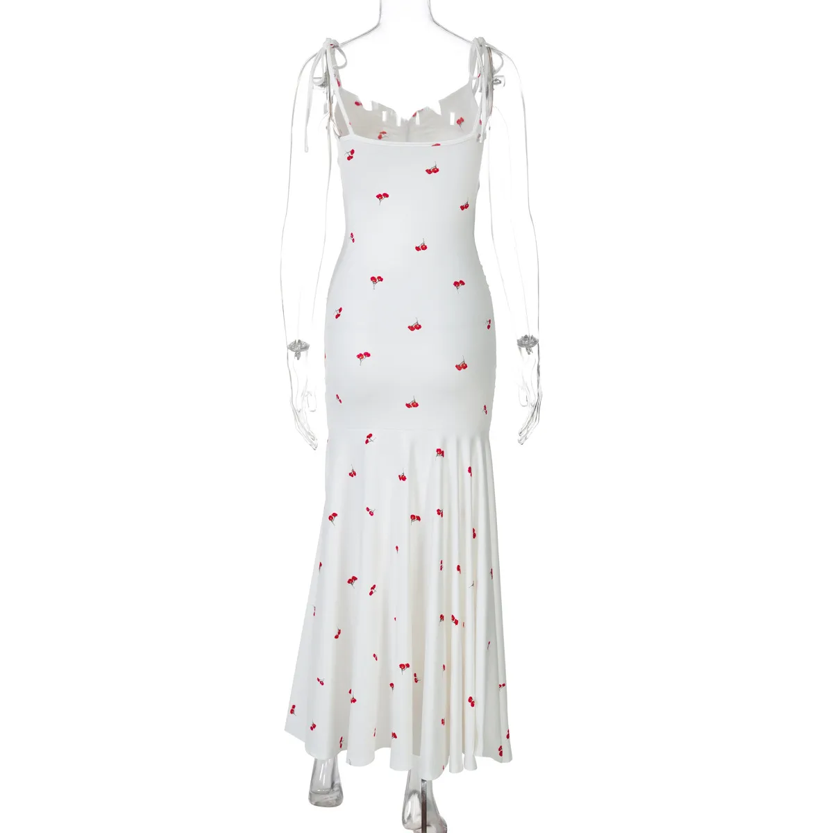 Women's Strap Dress Elegant Strap Slit Pleated Sleeveless Flower Leopard Maxi Long Dress Holiday Daily display picture 13