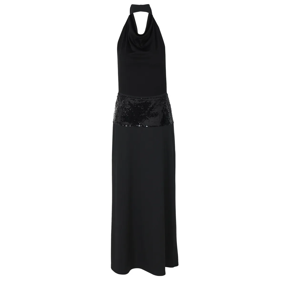 Women's Sheath Dress Elegant Sexy Halter Neck Backless Sleeveless Solid Color Maxi Long Dress Holiday Banquet Daily display picture 20