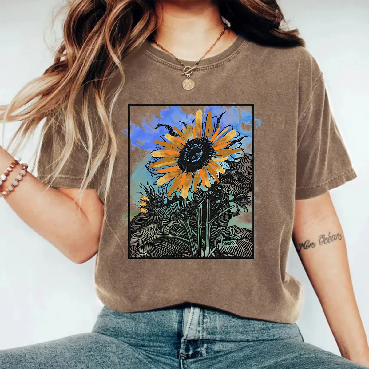 Women's T-shirt Short Sleeve T-Shirts Casual Flower display picture 3