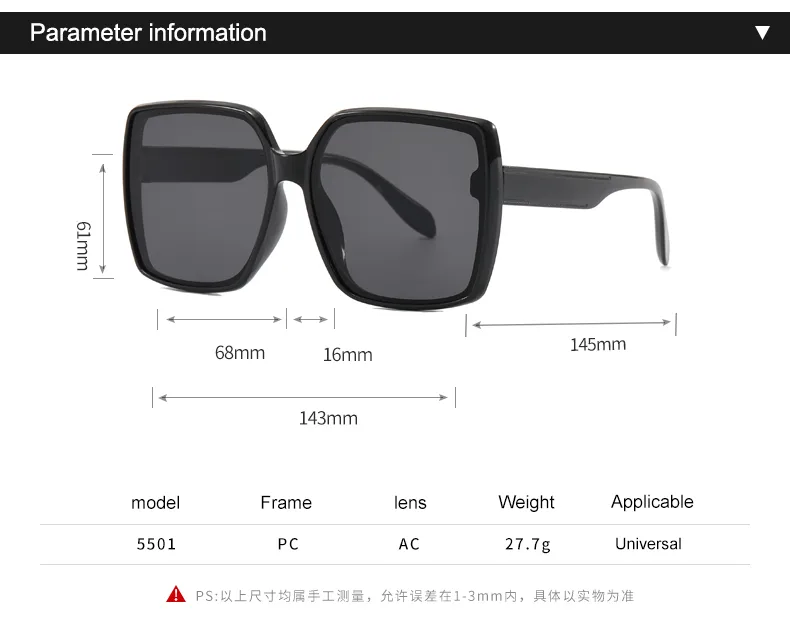 Casual Streetwear Commute Geometric PC Square Full Frame Glasses display picture 5