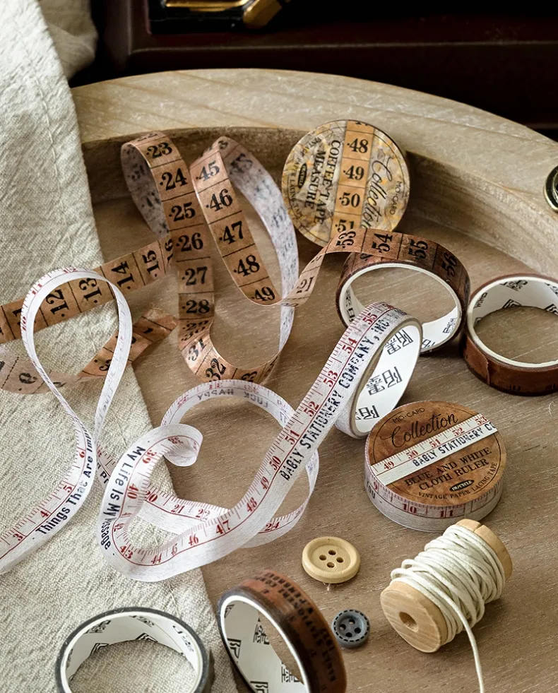1 Set Tape Measure School Paper Elegant Classical Washi Tape display picture 6