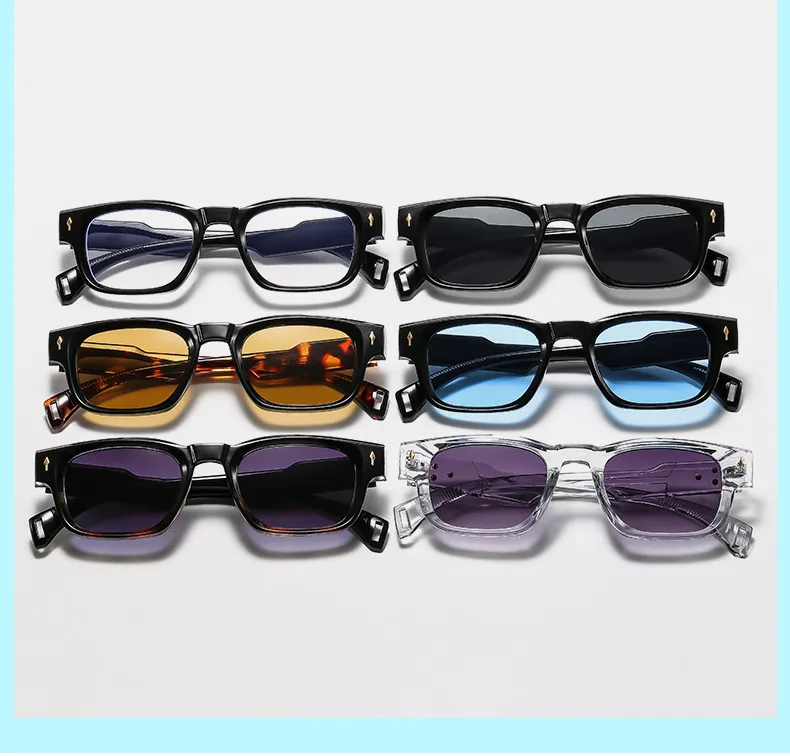 Retro Streetwear Sunglasses Pc UV400 Protection Square Full Frame Glasses display picture 3
