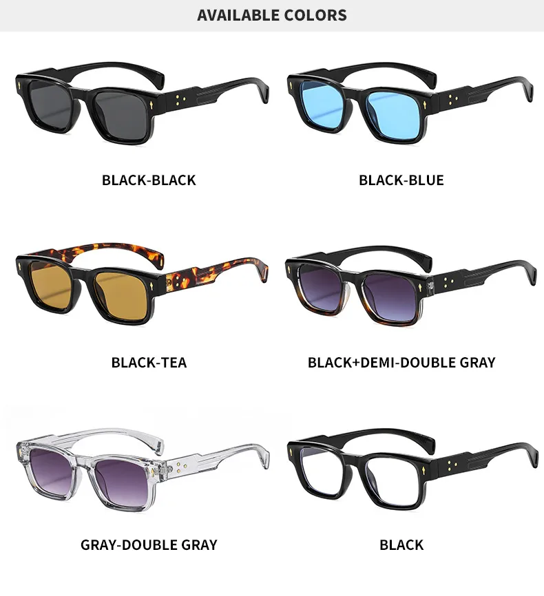 Retro Streetwear Sunglasses Pc UV400 Protection Square Full Frame Glasses display picture 9