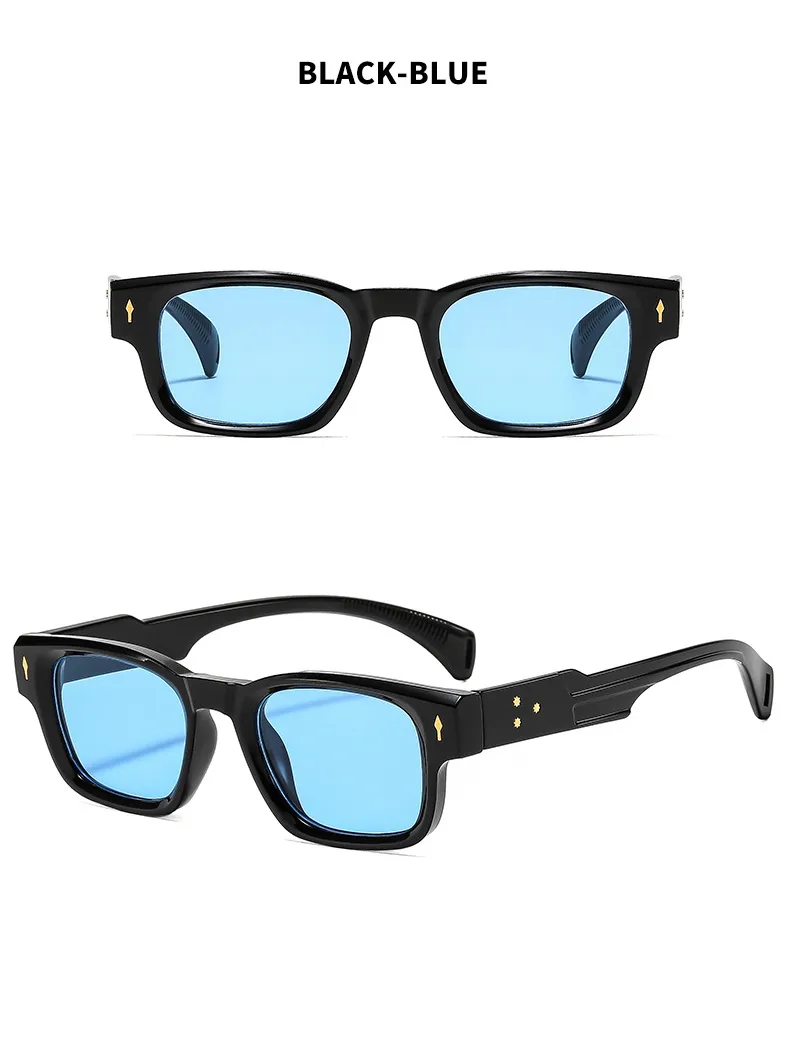Retro Streetwear Sunglasses Pc UV400 Protection Square Full Frame Glasses display picture 11