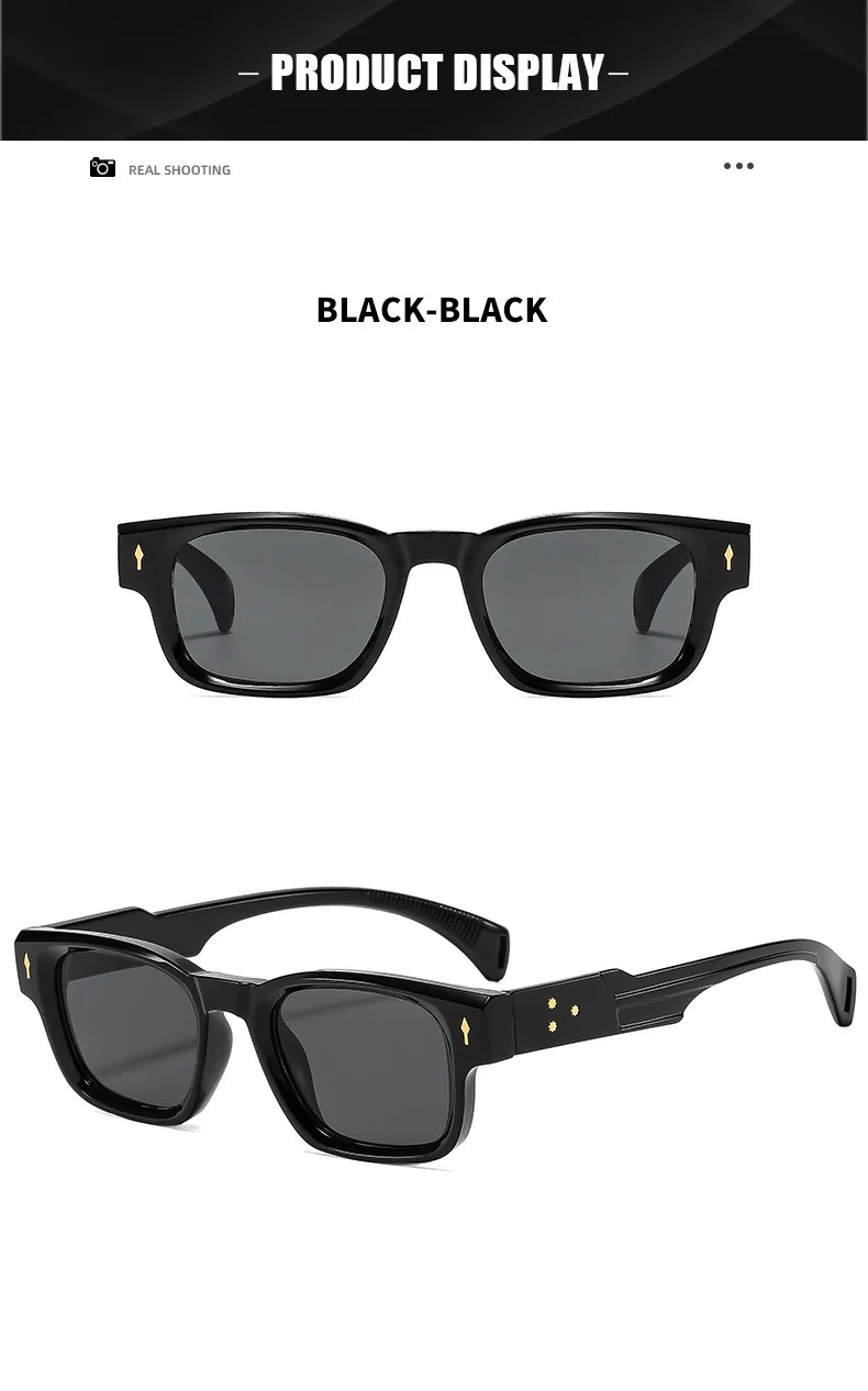 Retro Streetwear Sunglasses Pc UV400 Protection Square Full Frame Glasses display picture 10