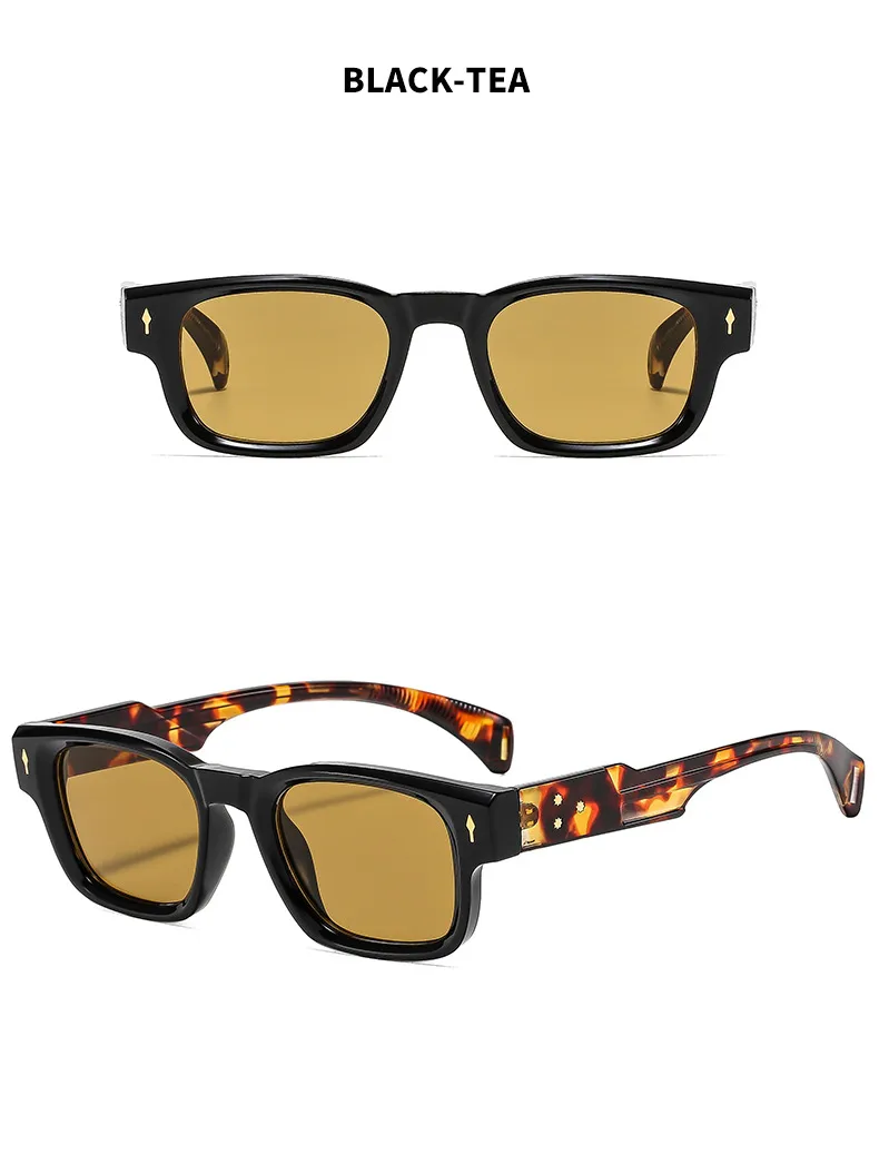 Retro Streetwear Sunglasses Pc UV400 Protection Square Full Frame Glasses display picture 12