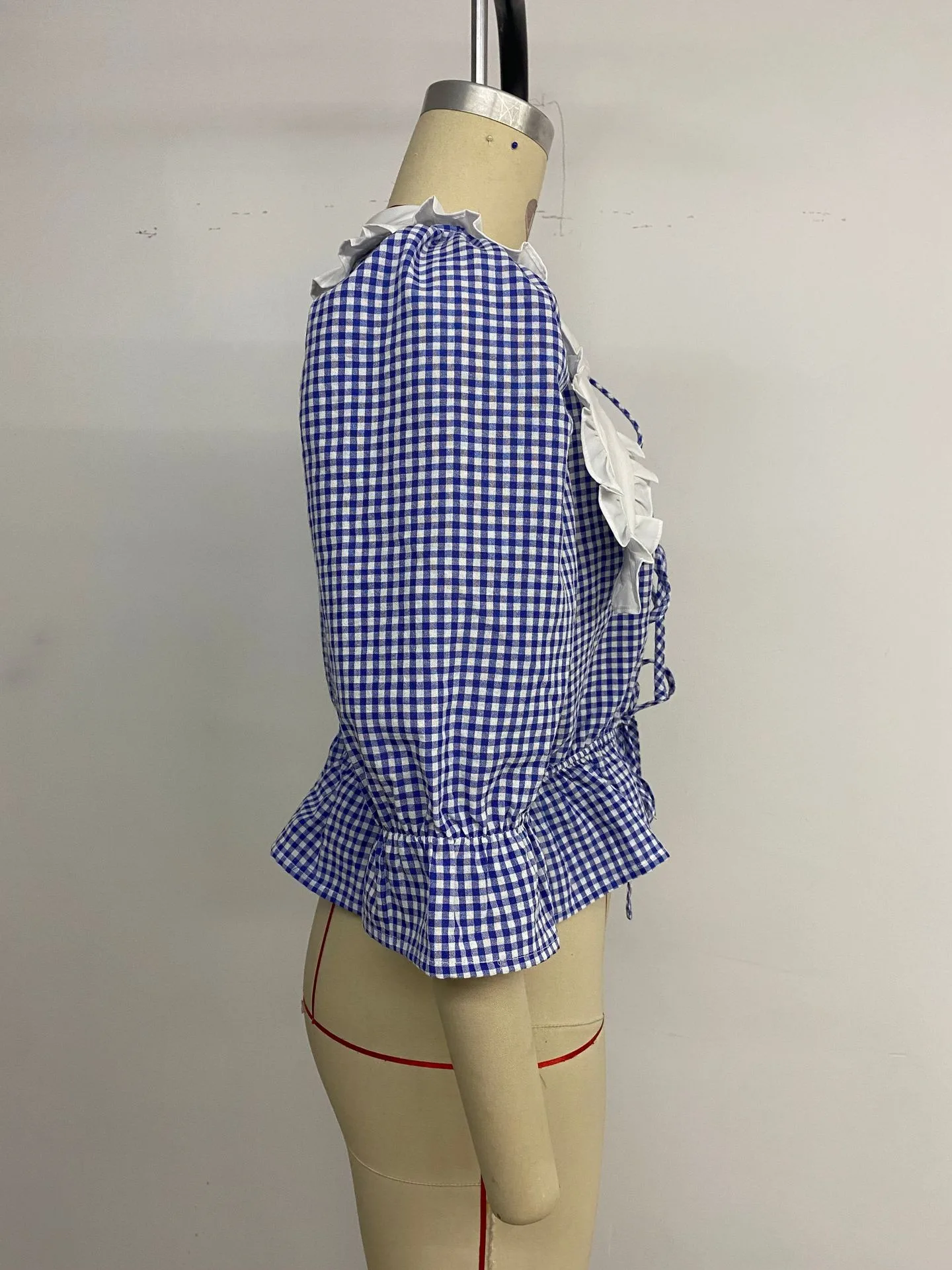 Women's Blouse Half Sleeve Blouses Simple Style Classic Style Plaid display picture 10