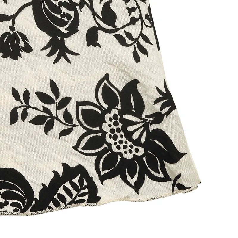 Women's A- Line Skirt Elegant Vacation V Neck Sleeveless Plant Midi Dress Daily Street display picture 9