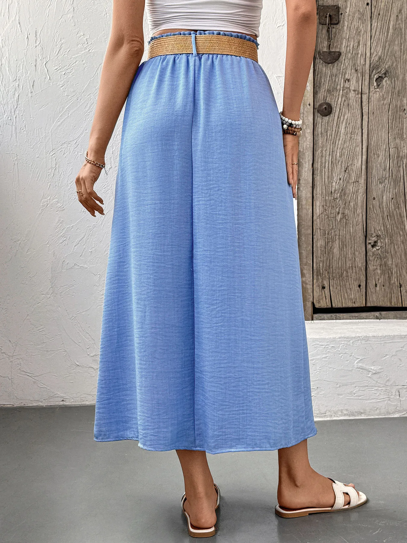 Women's Skirt Casual Button Solid Color Midi Dress Daily display picture 6