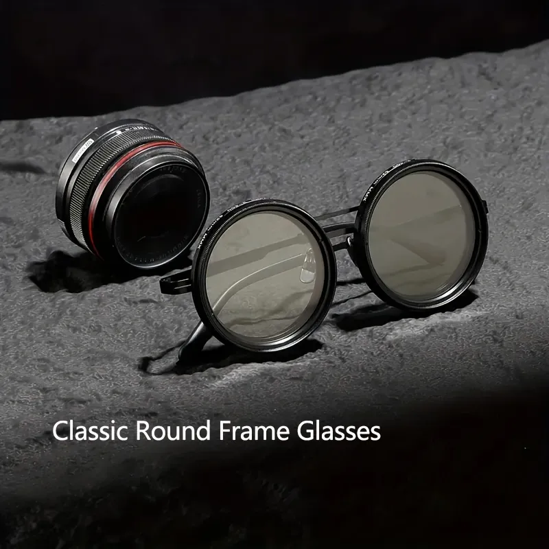 Vintage Style Rock Letter Tac UV400 Protection Round Frame Wayfarer Full Frame Glasses display picture 4