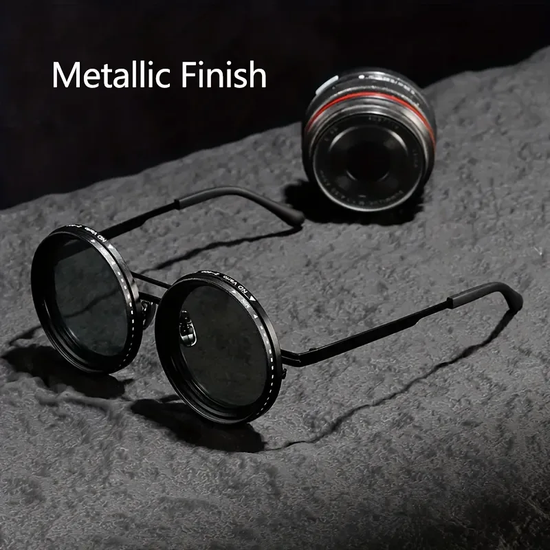 Vintage Style Rock Letter Tac UV400 Protection Round Frame Wayfarer Full Frame Glasses display picture 6