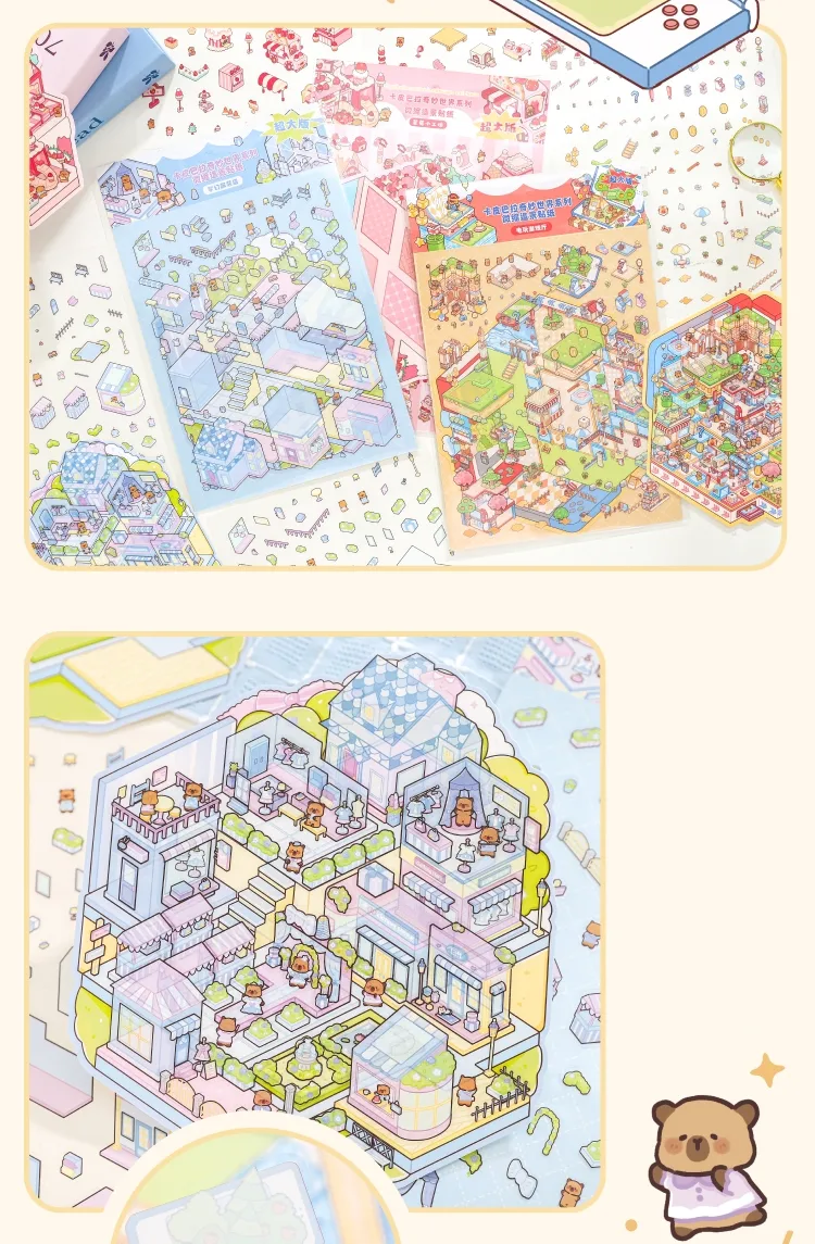 1 Piece Animal Cartoon Learning PET Paper Cartoon Style Cute Stickers display picture 3
