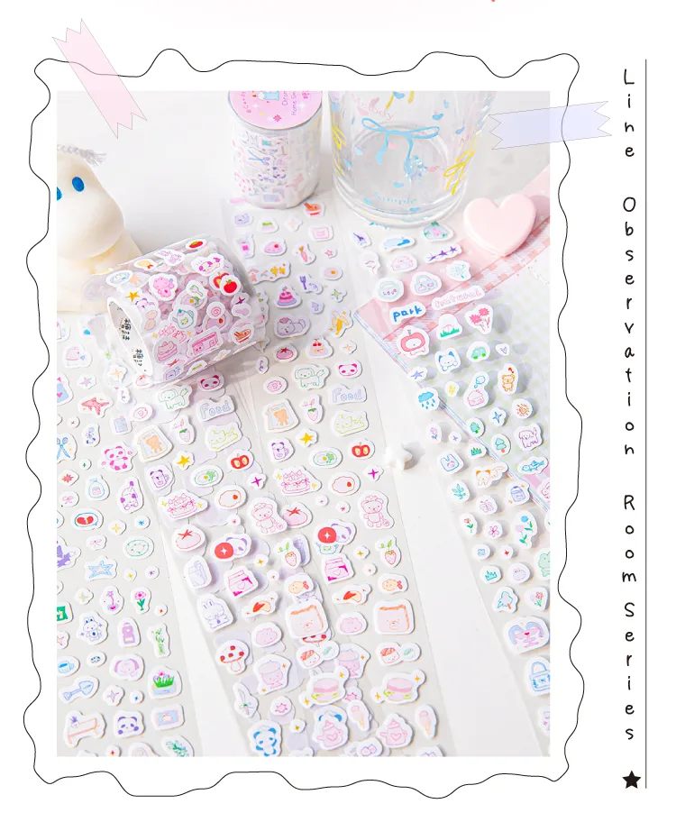 1 Piece Cartoon Learning Paper Cartoon Style Cute Adhesive Tape display picture 2