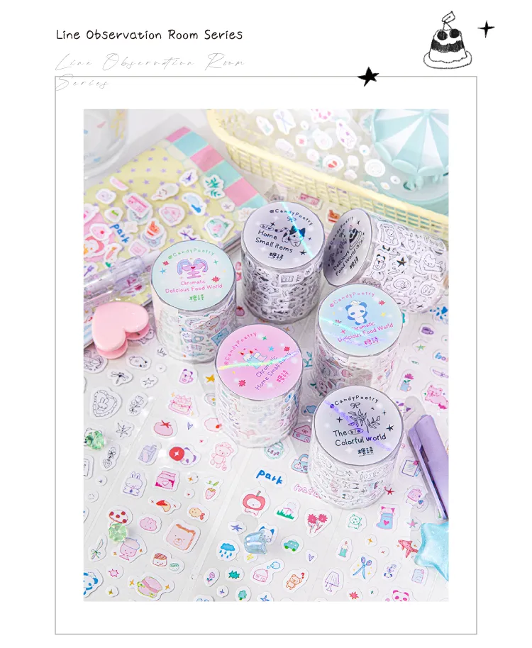 1 Piece Cartoon Learning Paper Cartoon Style Cute Adhesive Tape display picture 13