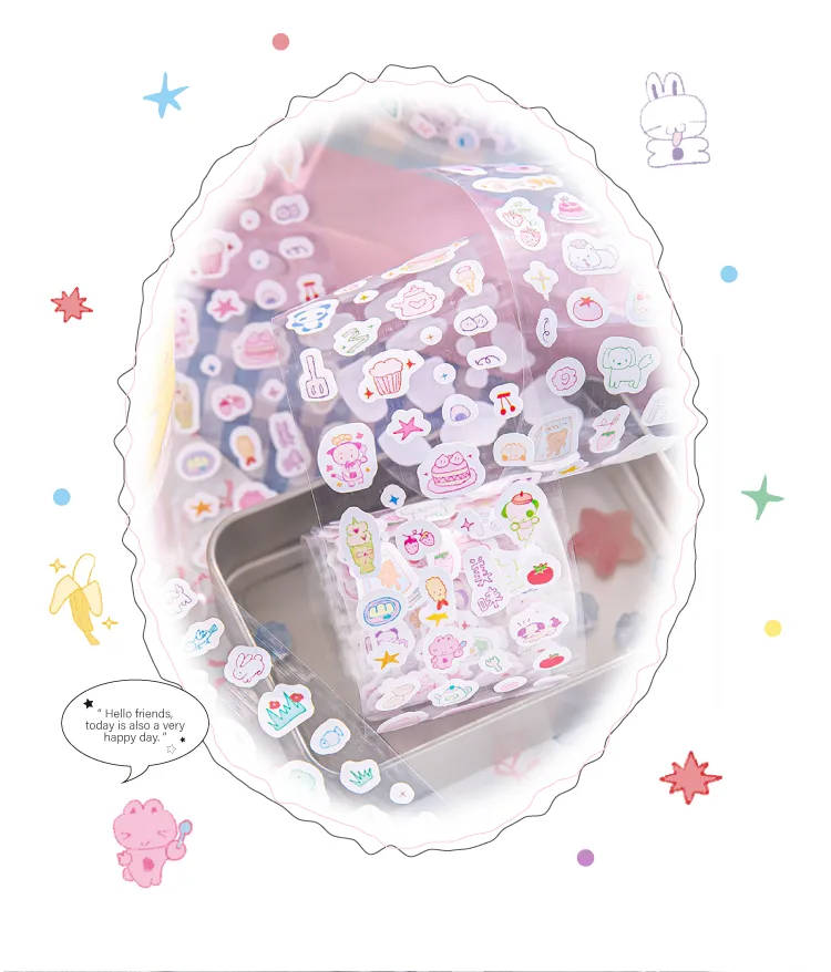 1 Piece Cartoon Learning Paper Cartoon Style Cute Adhesive Tape display picture 14