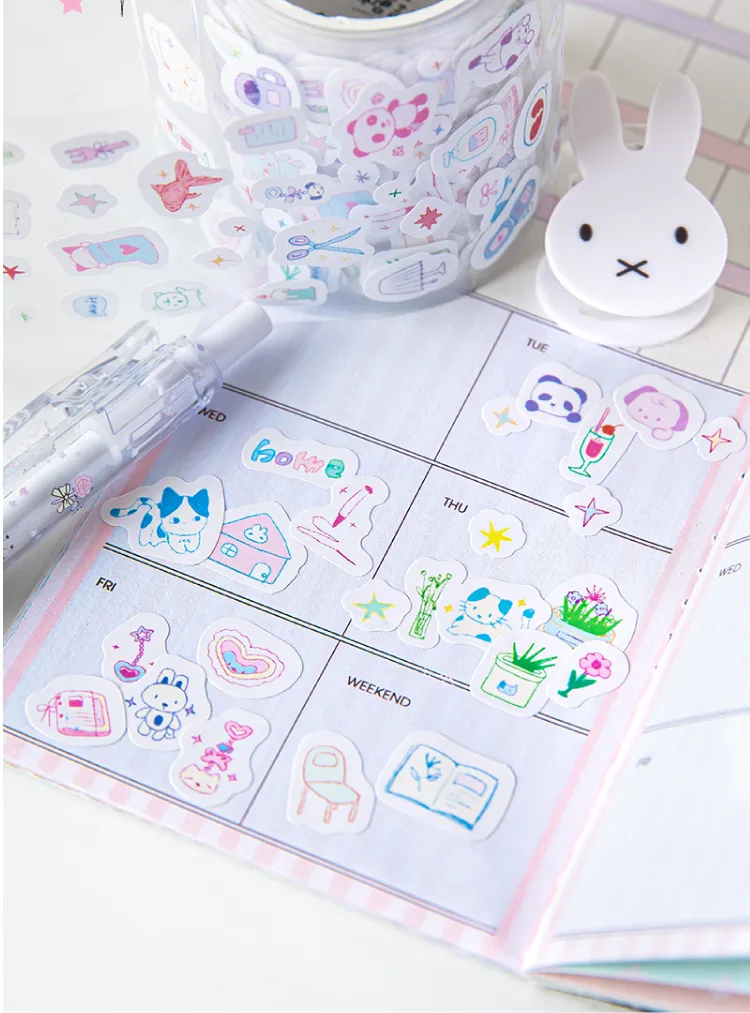 1 Piece Cartoon Learning Paper Cartoon Style Cute Adhesive Tape display picture 17