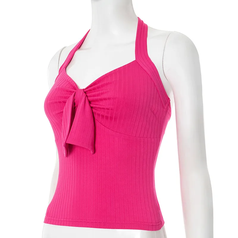 Women's T-shirt Sleeveless T-Shirts Casual Streetwear Bow Knot display picture 9