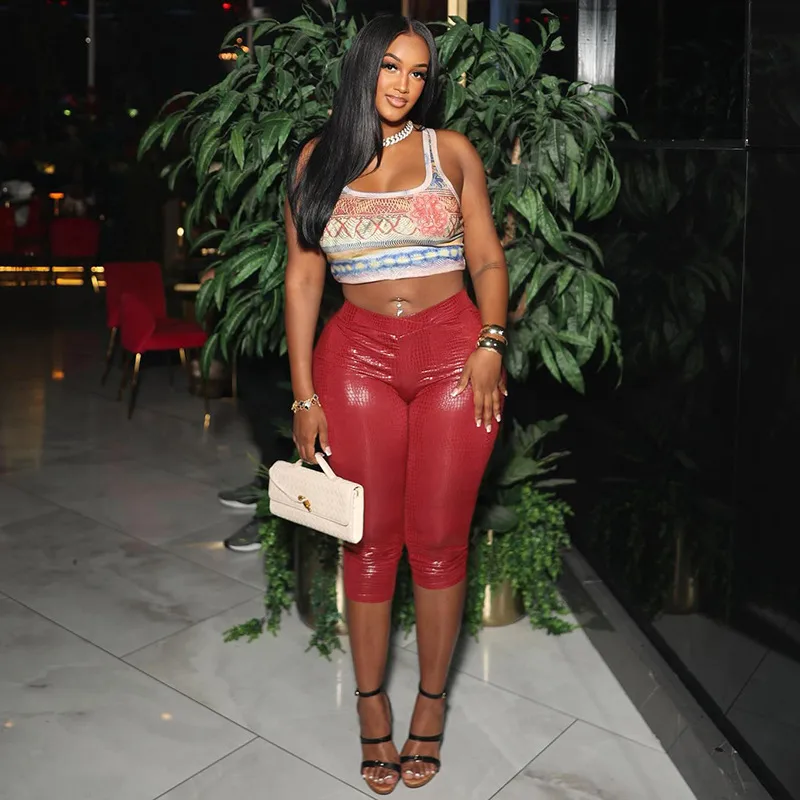 Women's Holiday Party Selfie Casual Streetwear Solid Color Calf-Length Casual Pants display picture 1