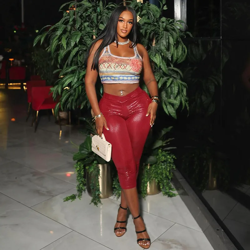 Women's Holiday Party Selfie Casual Streetwear Solid Color Calf-Length Casual Pants display picture 3