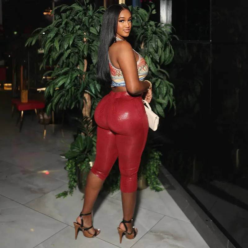 Women's Holiday Party Selfie Casual Streetwear Solid Color Calf-Length Casual Pants display picture 4