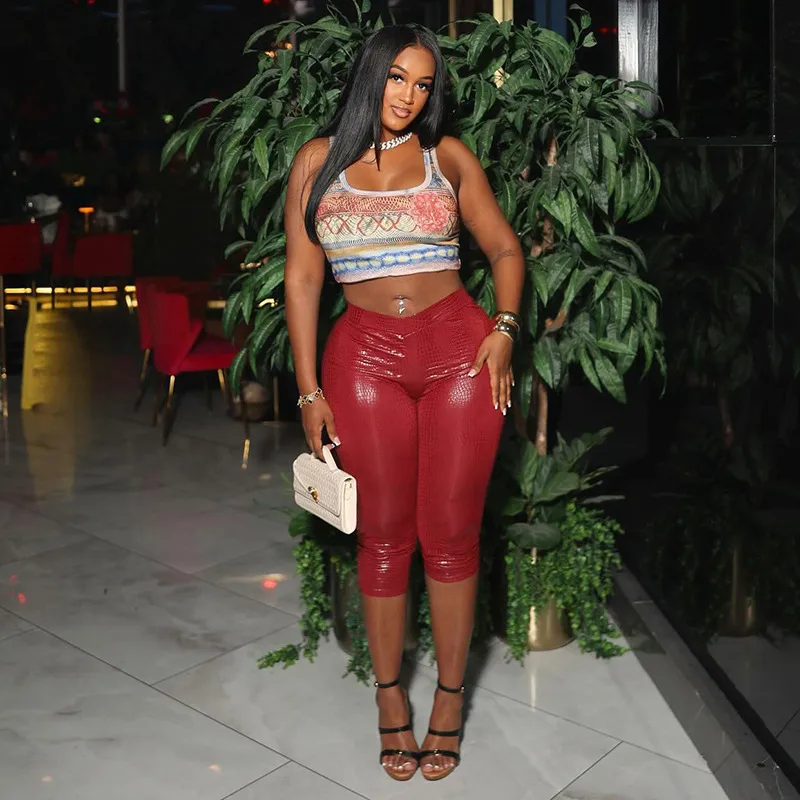 Women's Holiday Party Selfie Casual Streetwear Solid Color Calf-Length Casual Pants display picture 5