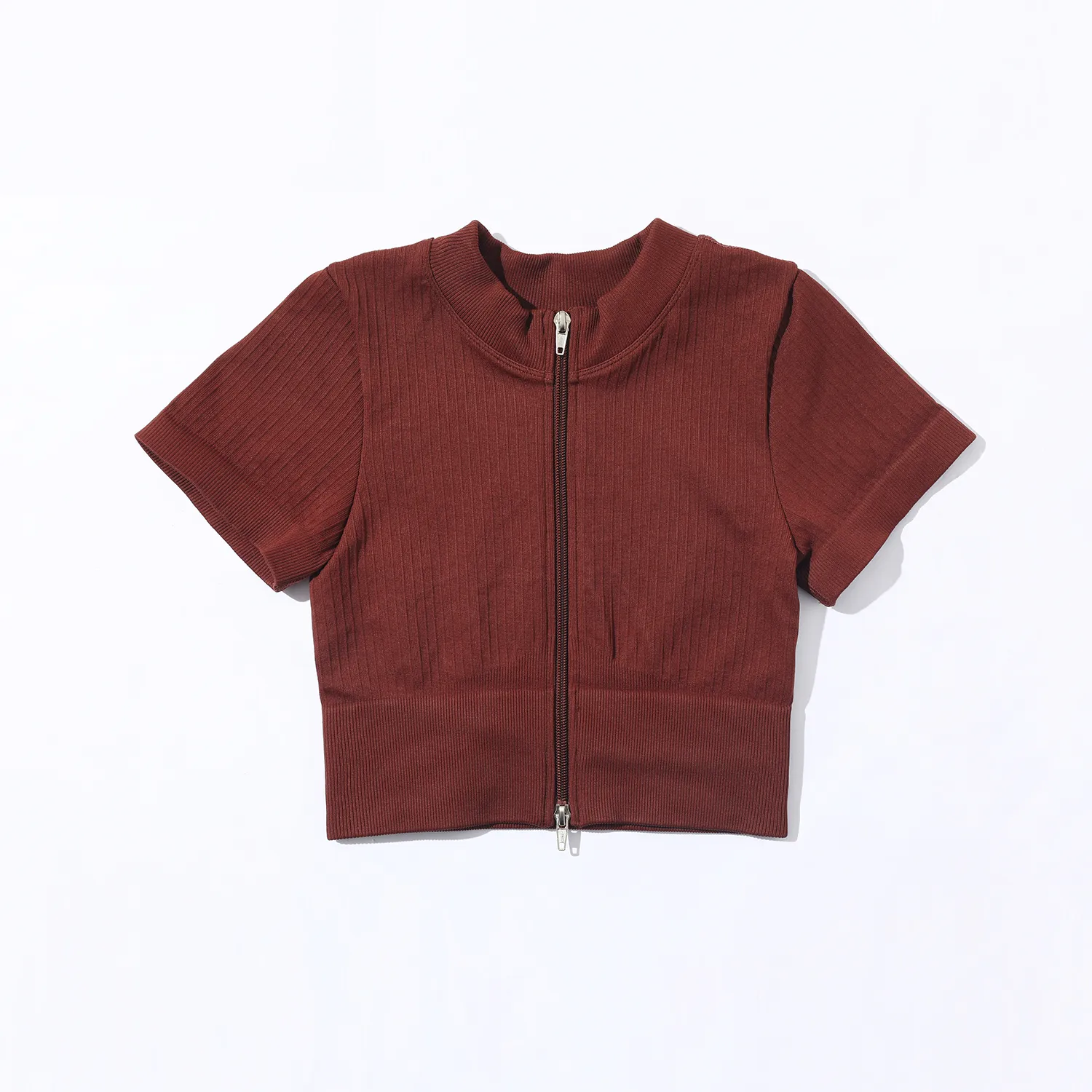 Fitness Sexy Classic Style Solid Color Nylon Spandex V Neck Active Tops Coat display picture 8