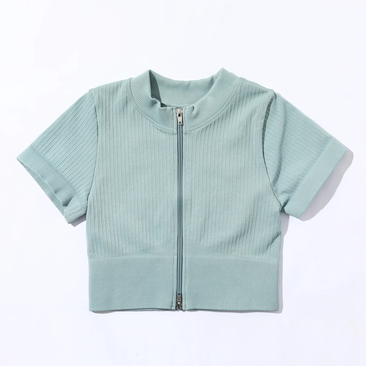 Fitness Sexy Classic Style Solid Color Nylon Spandex V Neck Active Tops Coat display picture 10
